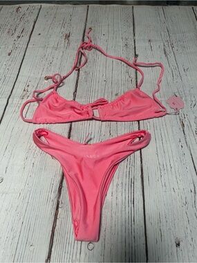 Kamari Swim Stella Scoop Pink Two-Piece Bikini Set - Pink